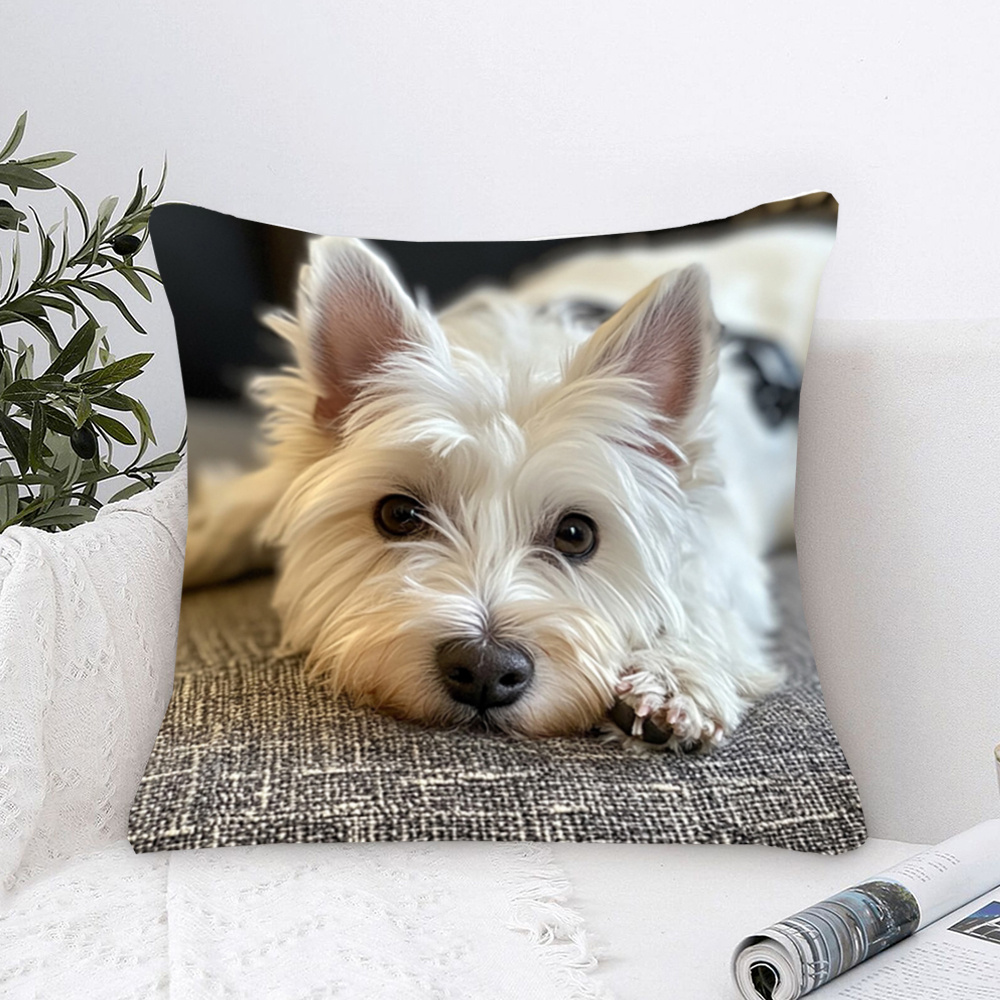 

Dog 18x18 - Double-sided, Washable, Zip For & Bedroom Decor ( Not Included)