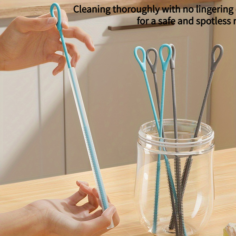 

Silicone Cup Washing Brush Long Handle Cleaning Brush, Cleaning Dirt Inside Cups And Straws, Multifunctional Dead-end Cleaning Brush