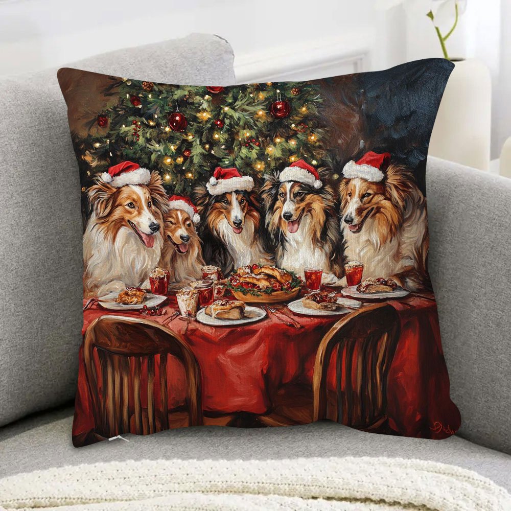 

1pc Christmas , , Polyester, Two- , 18x18 , For Types, No Included
