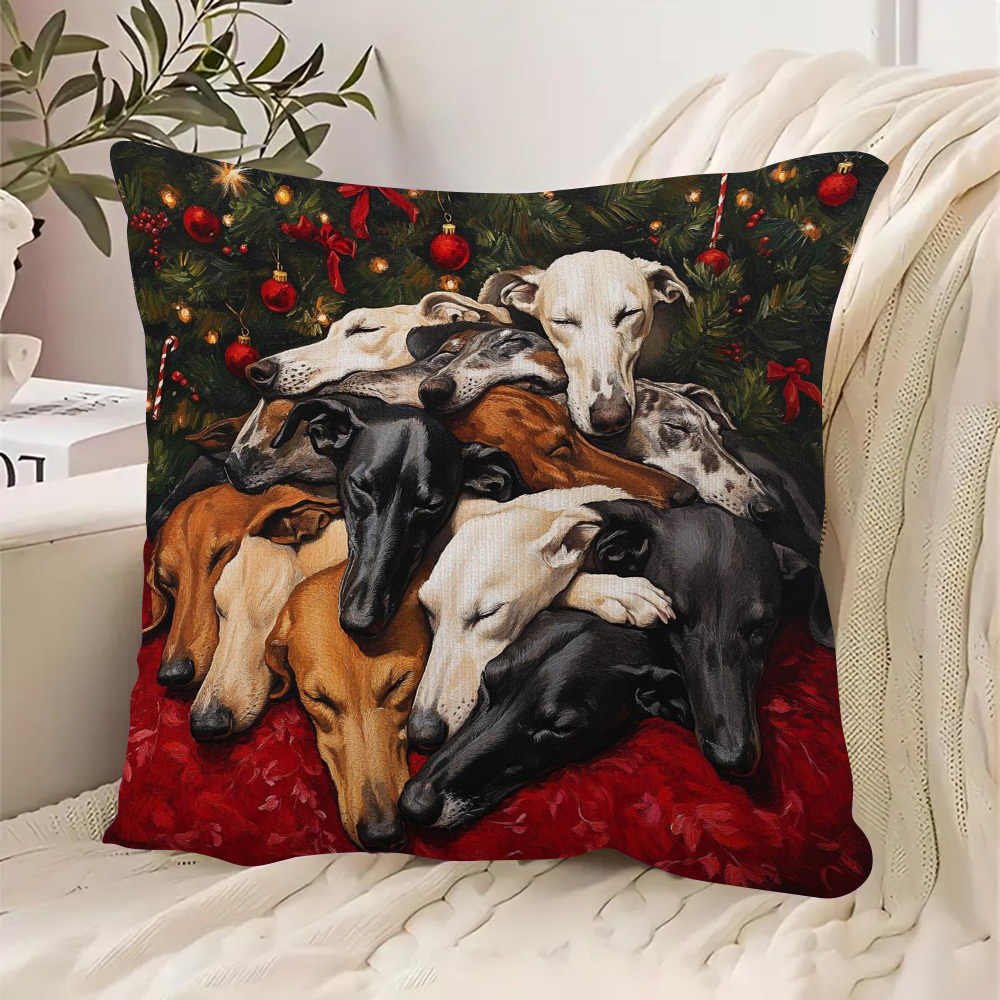 

& Christmas 18x18 - Double-sided, Washable, Zip For & Sofa Decor