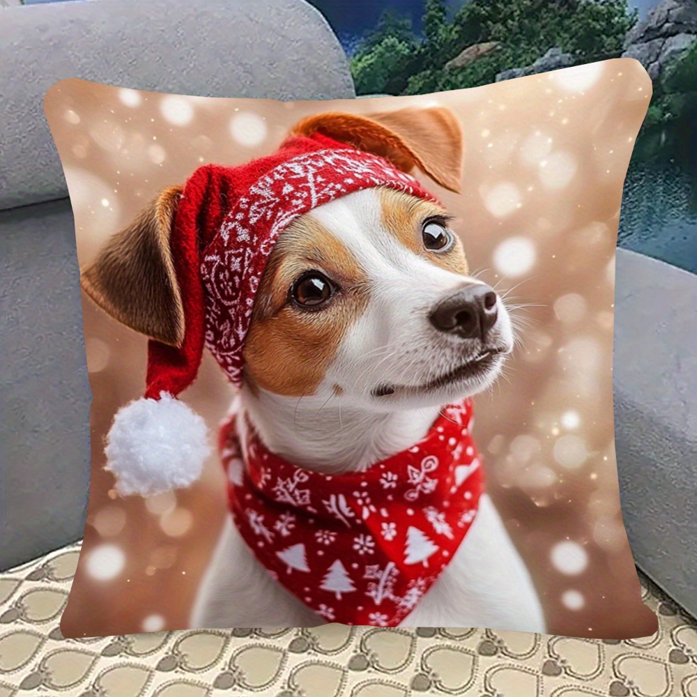 

1pc Polyester , 18x18 , , , , Christmas For Sofa, , Decor – Not Included
