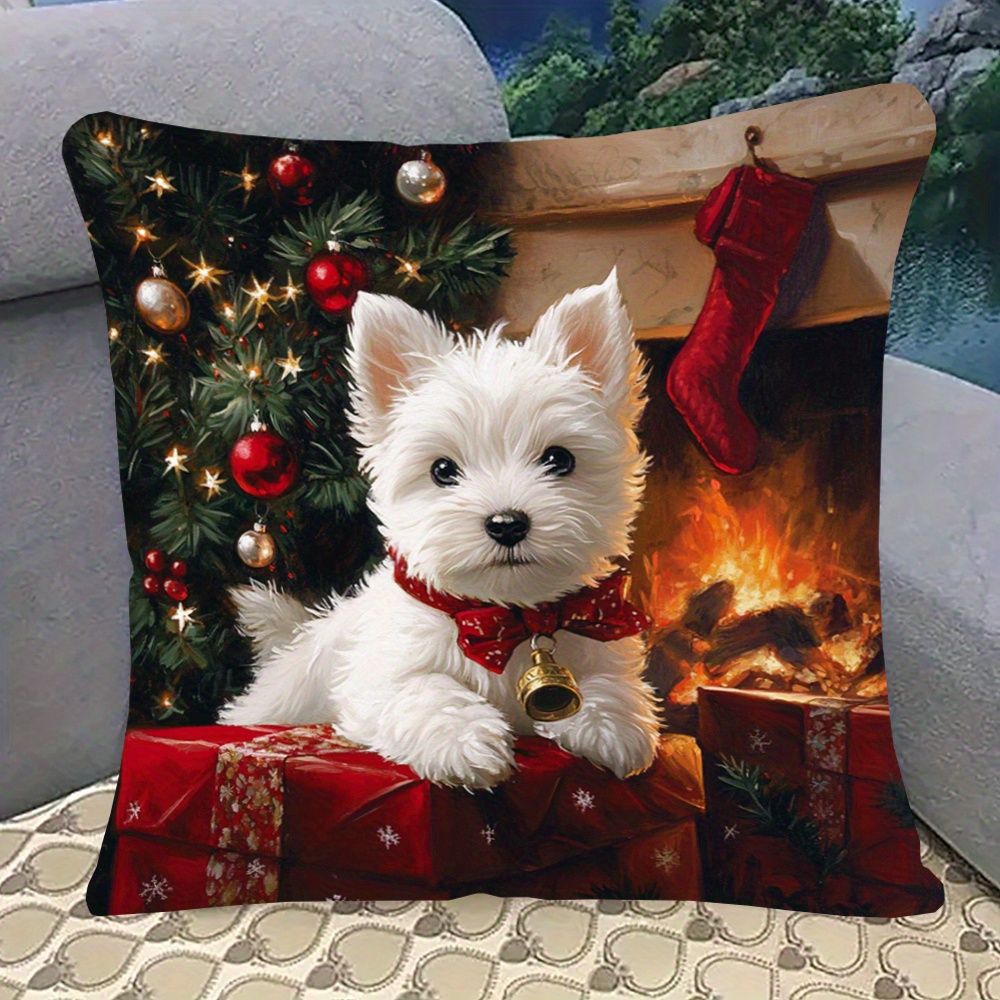 

Christmas 18x18 - Double- Pillowcase - Polyester Decorative For Sofa, , And Types -