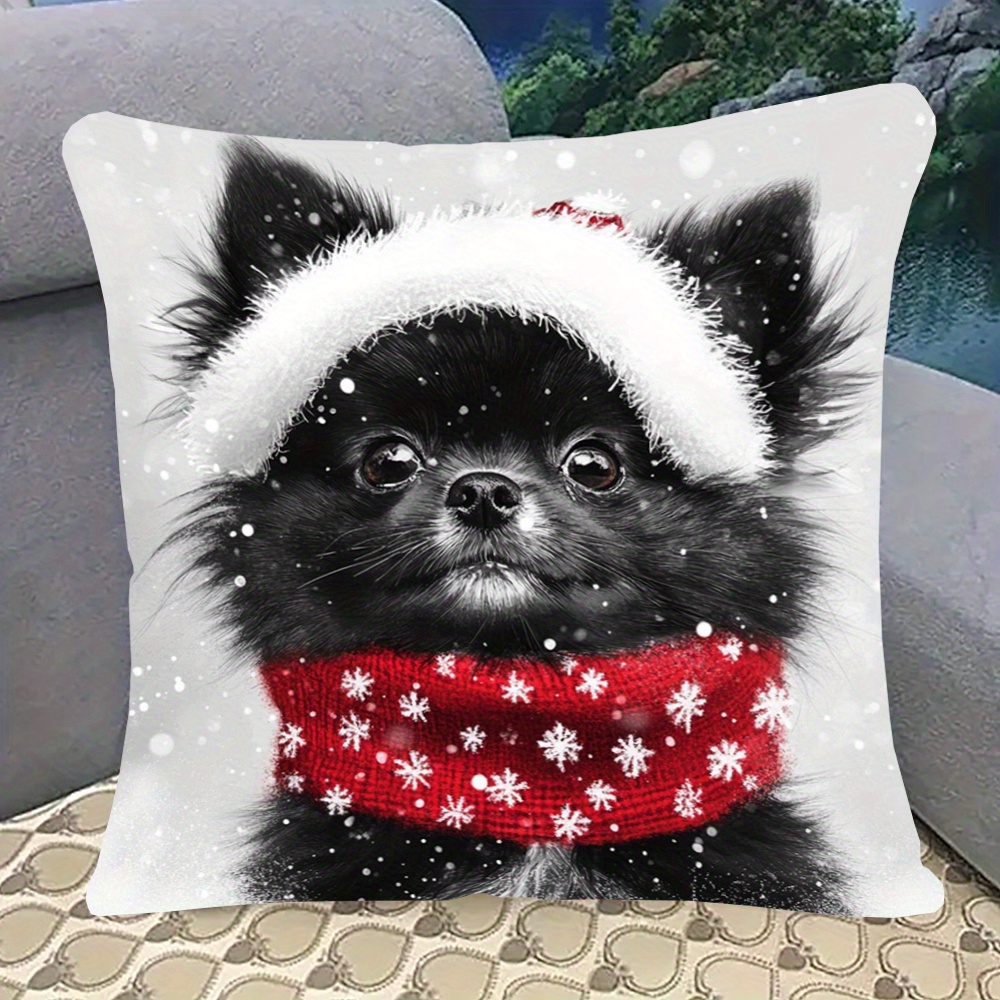 

Pomeranian 18x18" Pillowcase - Double-, , Zip | For Sofa, , Bedroom Decor