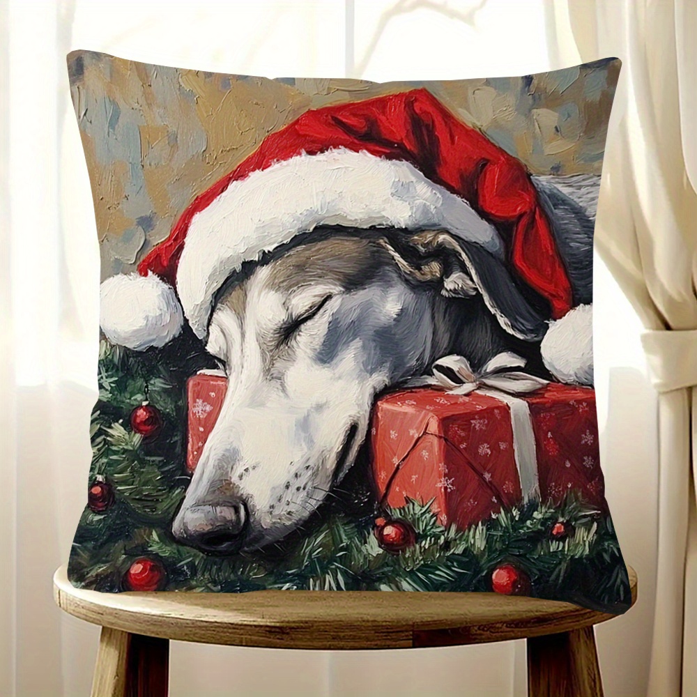 

1pc, 18x18inch Double-sided Christmas Pillowcase, , Contemporary , , , Washable, For & Bedroom Decor