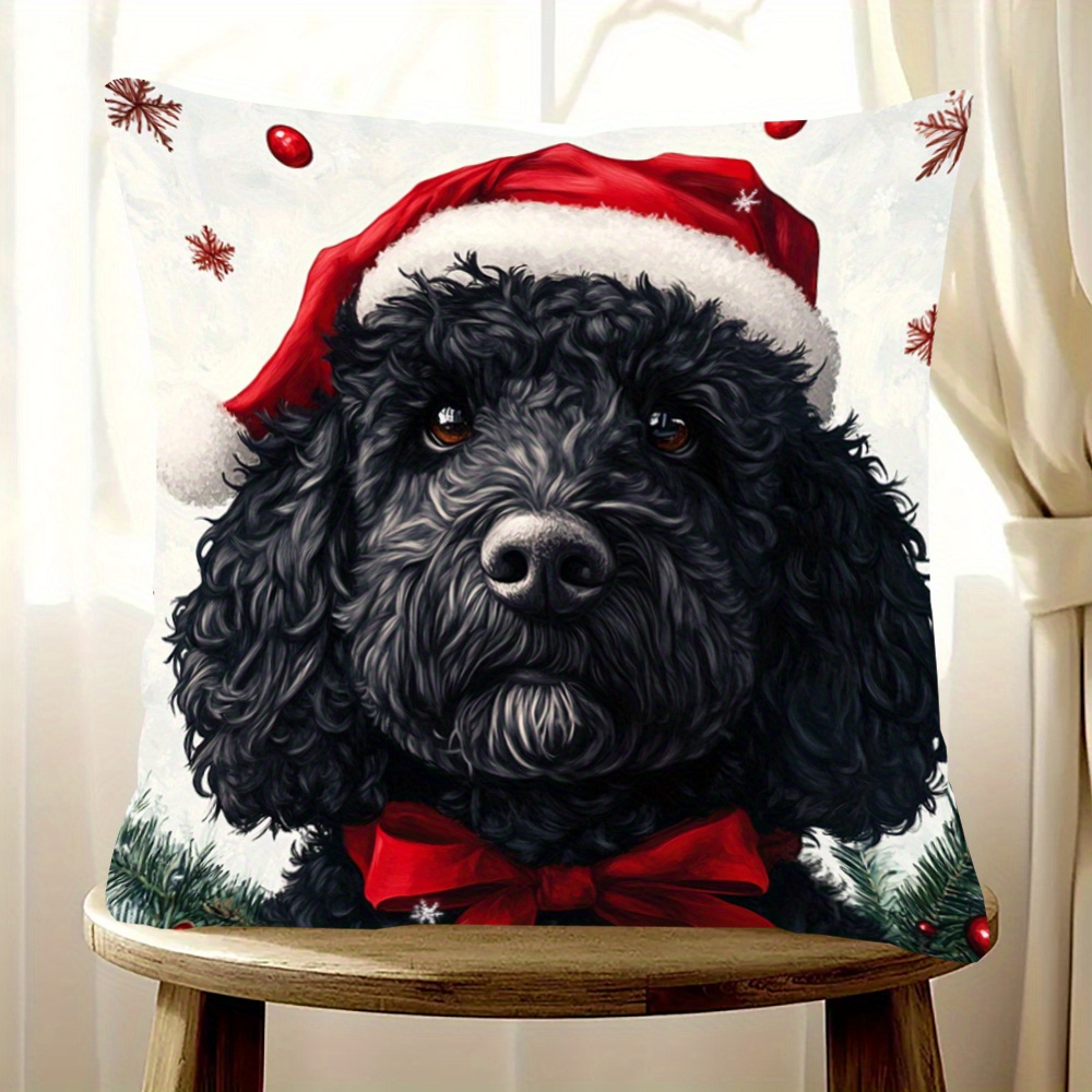 

Christmas Dog Double- , 18x18 - , Polyester For
