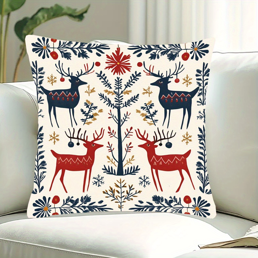 

Christmas Scandinavian- Pillowcase, 18x18 - Double- , Zip , - For Decor