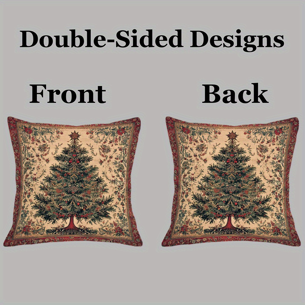 

Double-sided Christmas Tree , 18x18 , , Washable, , Pillowcases For - 1pc
