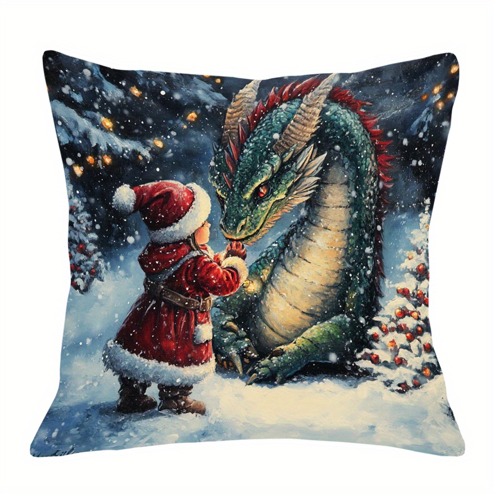 

Double- And Christmas , 18x18 , , Decorative Pillowcase For And , Polyester - Asujee3061