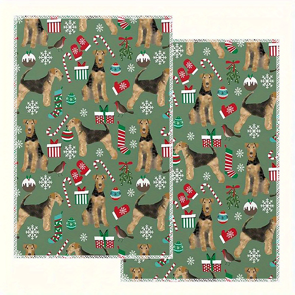 

Christmas Towels - 2 , 16x24 , Polyester, , Dish Cloths For And Party Supplies