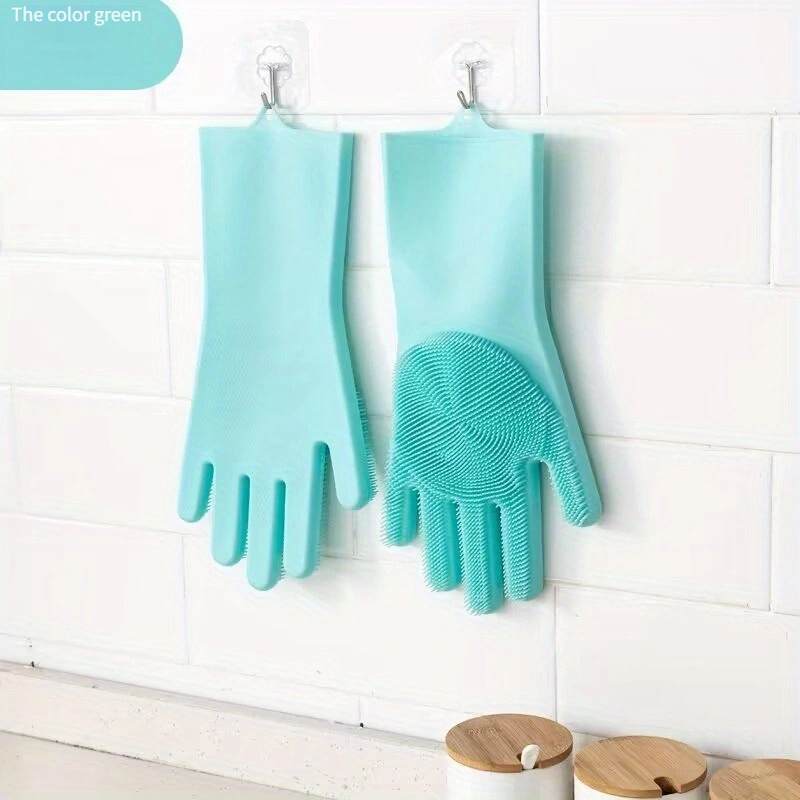 multifunctional silicone cleaning gloves waterproof and tear resistant magic household gloves for dishwashing laundry and car washing alcohol free ideal for bathroom   room use details 6