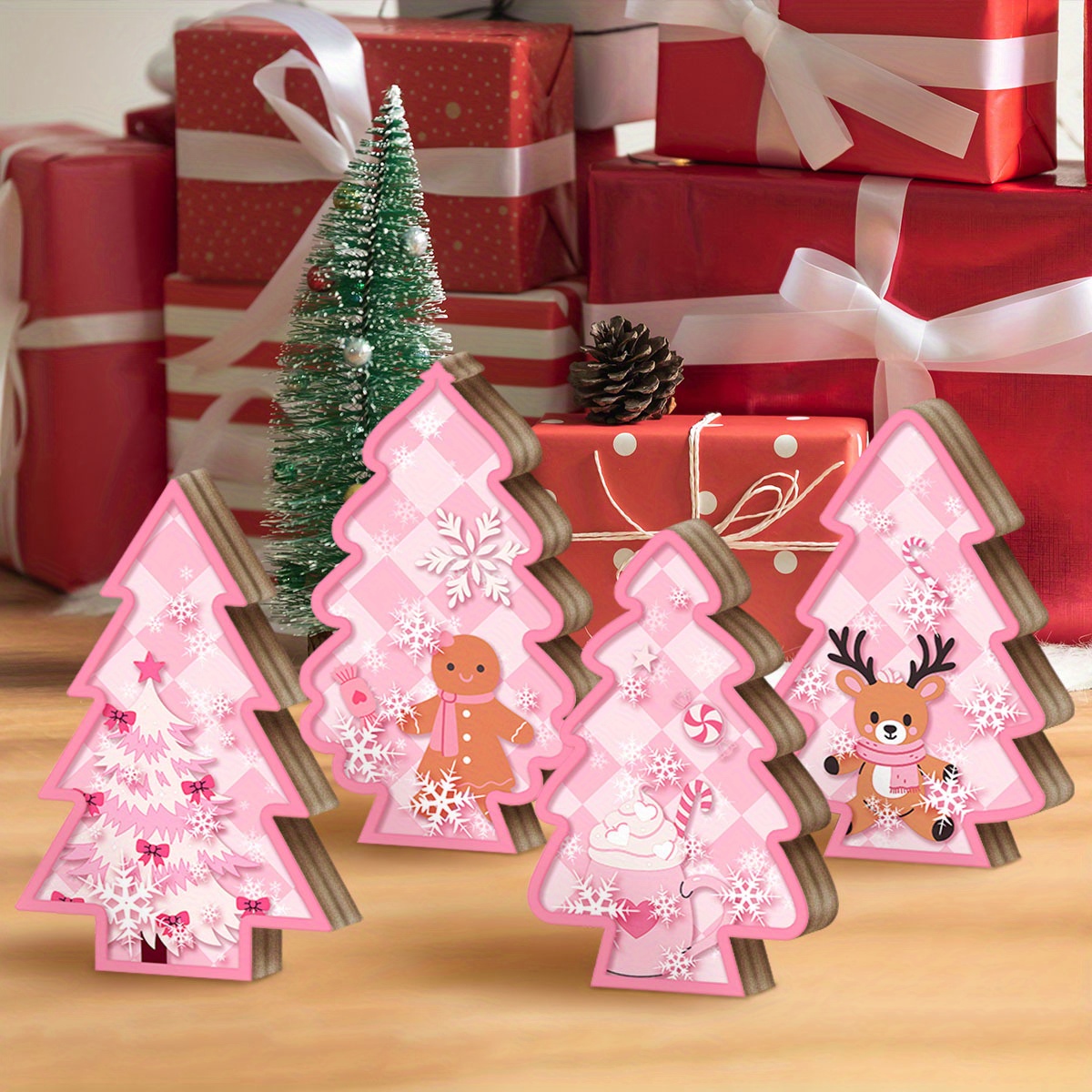 

4pcs Christmas Decor Set, Decoration For , , , & , For , Christmas, Halloween, New , Day - No Required