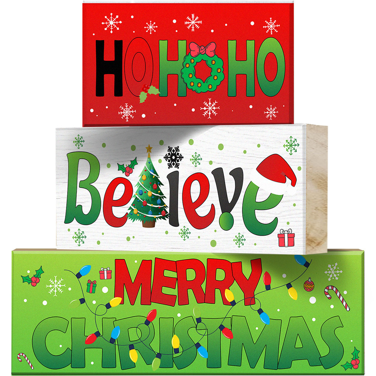TEMU Set Of 3 Strip Ornaments For Christmas Trees, Perfect For Winter-themed Desktop Decor. Beautiful And Compact Tray Decorations Are Ideal For