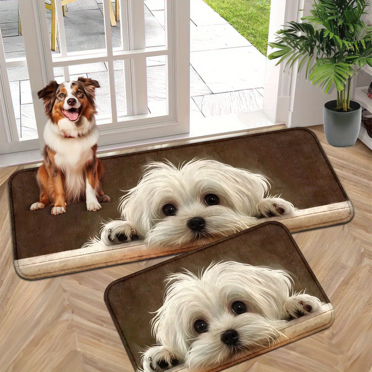 

Tapis de à Thème Canin - , Épais & | Antidérapant, Lavable en Machine | pour /Extérieur, Cuisine, Salle de Bain, Chambre | Décoration de Noël & Cadeau du An