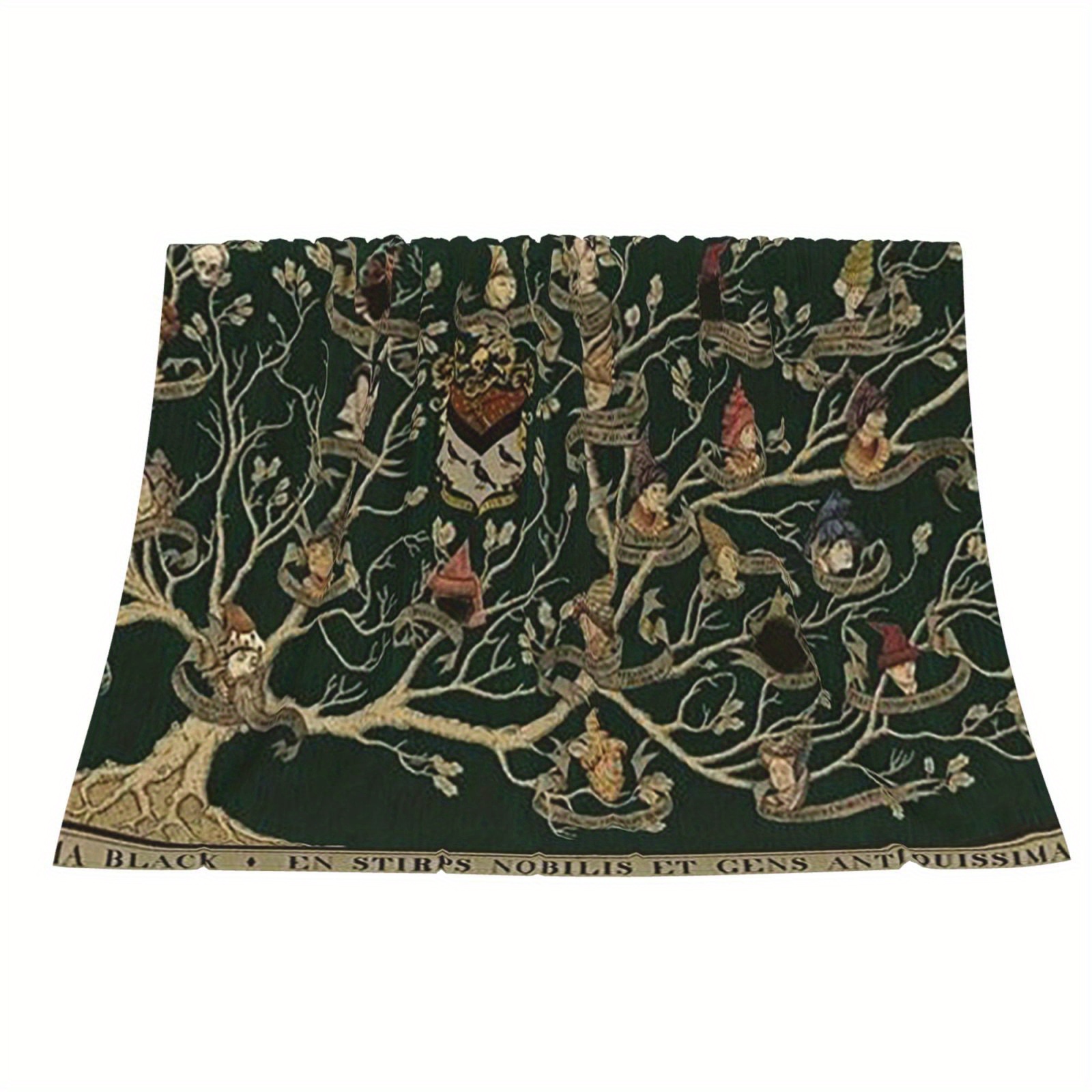 

Couverture Douce et Légère de Style Vintage - 80x60 pouces, Design d'Arbre Généalogique de la de Noire à Une Face, Parfaite pour Toutes les