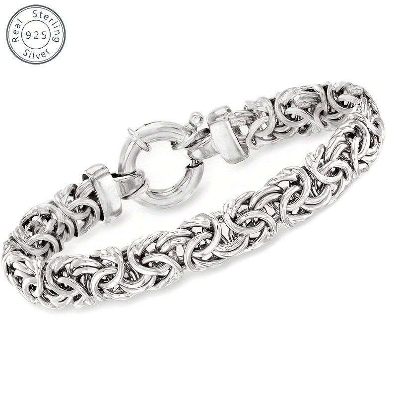 

Elegant 925 Sterling Silver Bracelet, 6mm In Italy, Gift For Birthdays, Anniversaries, Graduations - Includes Gift Box