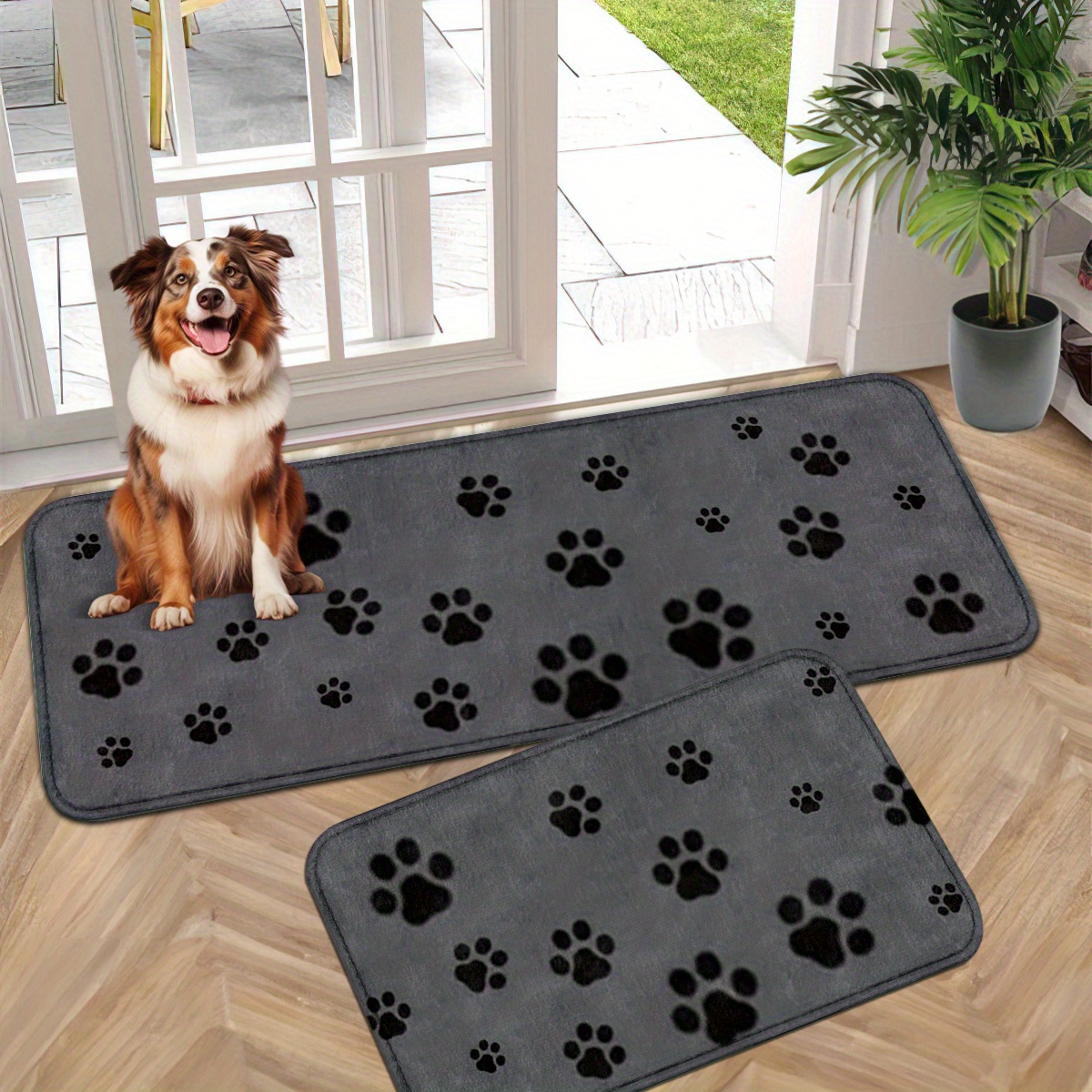 

Non-slip Machine Washable Knit Polyester Doormat With Cute Dog - For Indoor/outdoor, Kitchen, Bathroom, Bedroom - , Soft, And Home Decor - Ideal For Christmas And New Year Gifts