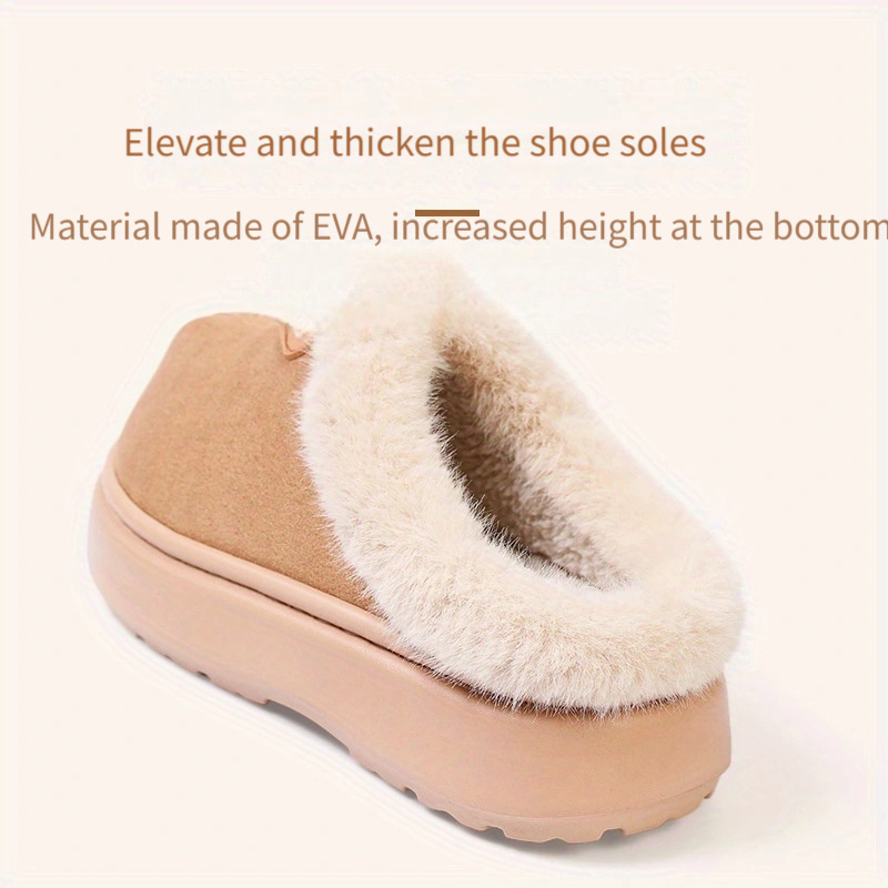 unisex slippers solid color fluffy soft   eva   sole lightweight comfort indoor outdoor womens fashion home shoes fabric upper fabric   eva sole fabric insole details 9