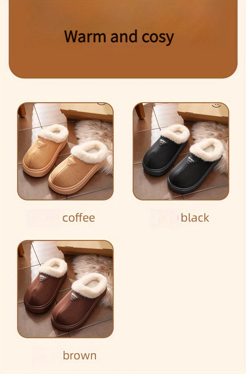 unisex slippers solid color fluffy soft   eva   sole lightweight comfort indoor outdoor womens fashion home shoes fabric upper fabric   eva sole fabric insole details 5