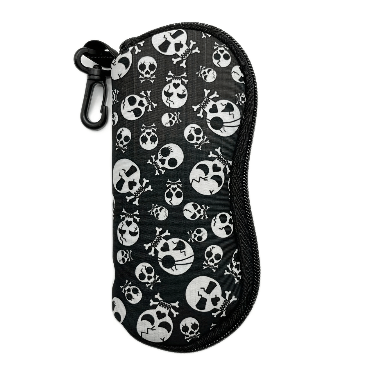 

Skull Pattern Zippered Glasses Case - -, Portable Neoprene For