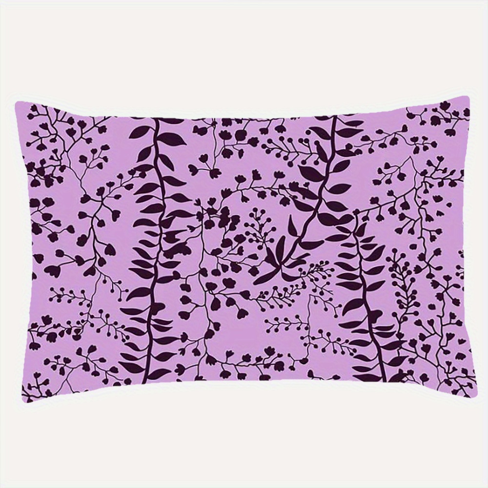 

1pc Lavender Double- Pillowcase, 12x20 , , , , Polyester, Suitable For Halloween, Christmas, 's Day Decor - Dblxin4267