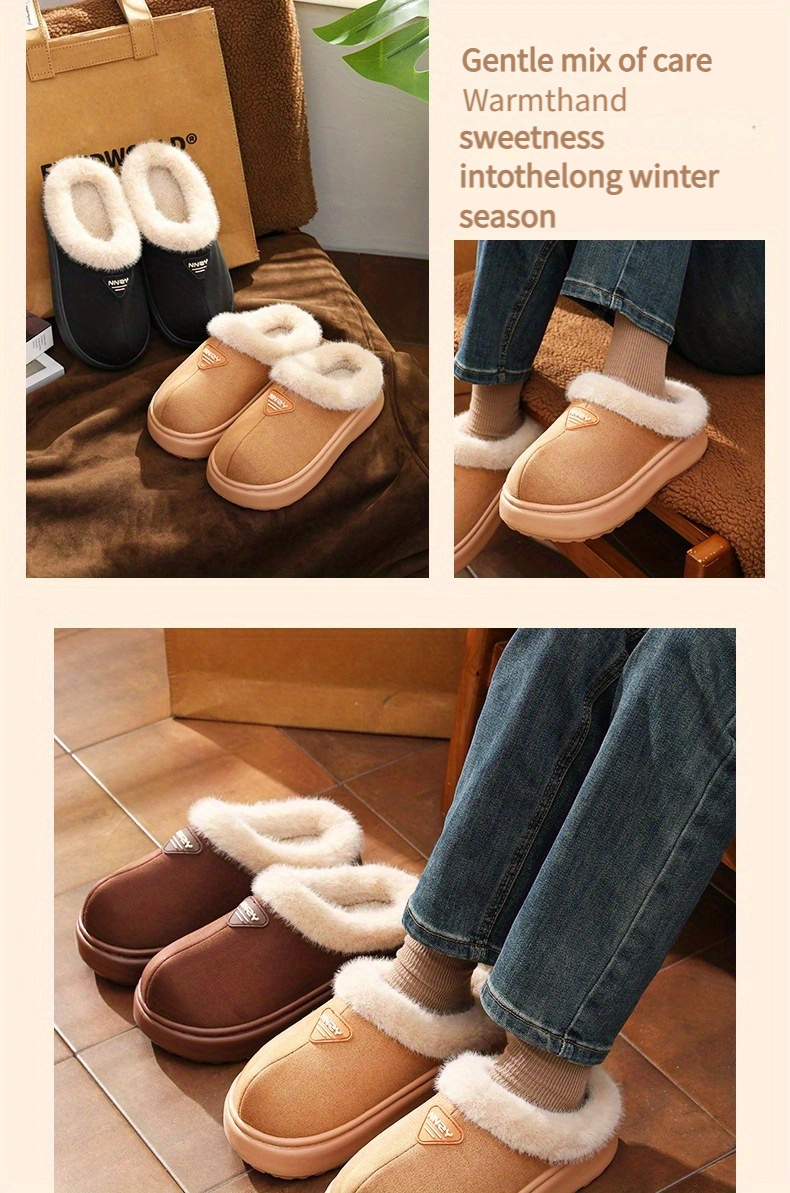 unisex slippers solid color fluffy soft   eva   sole lightweight comfort indoor outdoor womens fashion home shoes fabric upper fabric   eva sole fabric insole details 12