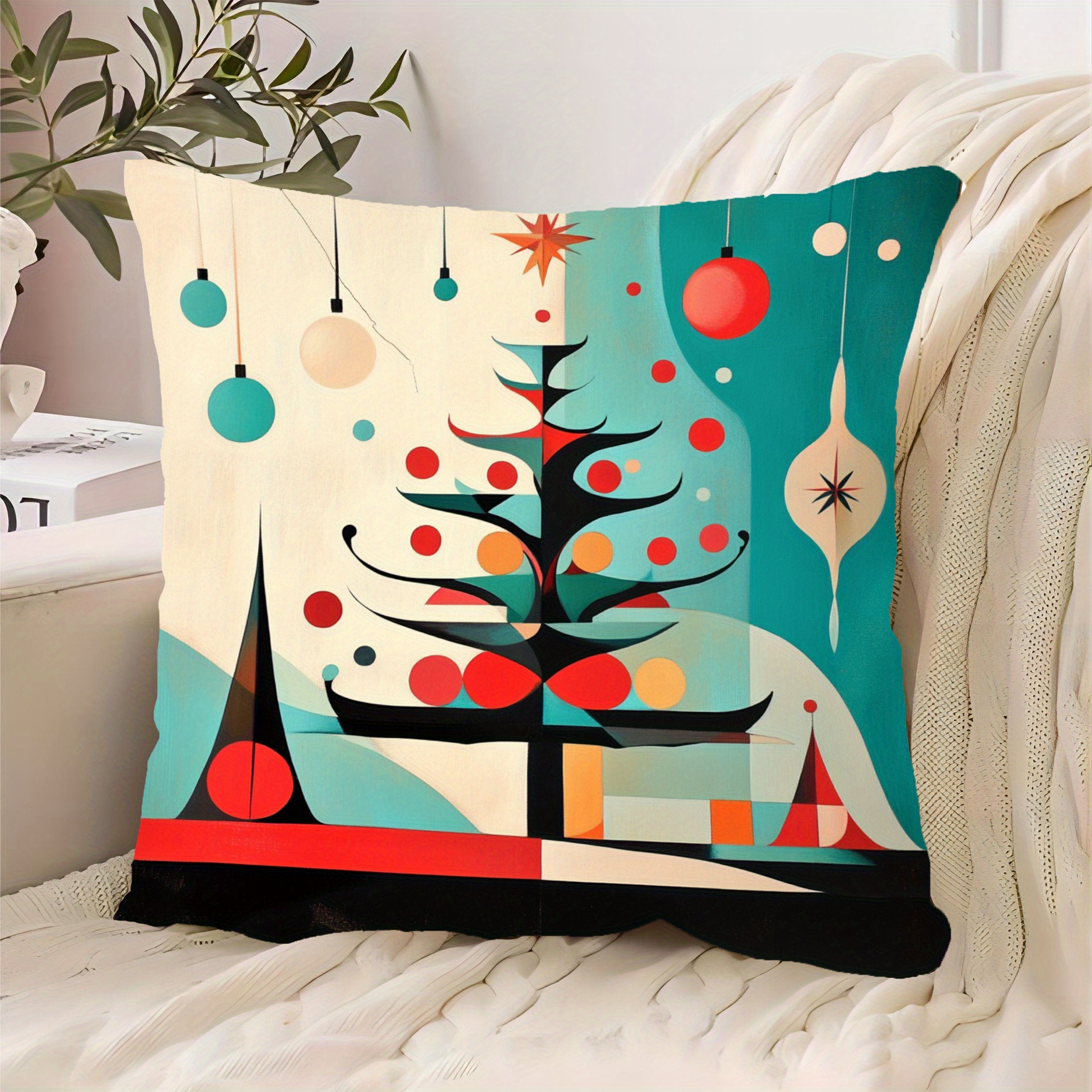 

Christmas 18x18 Polyester - Mid- , Zip , For & Bedroom Decor