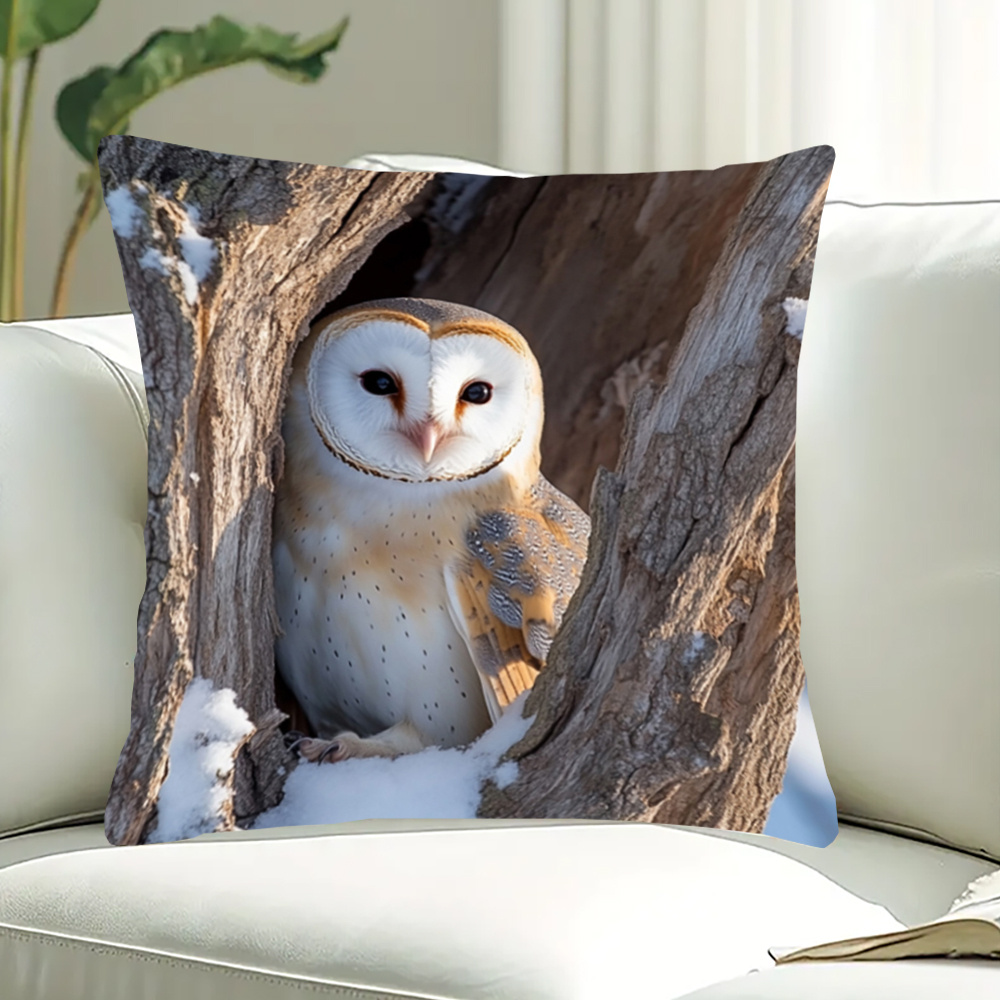 

Barn Owl Cushion , 18x18 , Double-sided , , , Washable, , Accessory For