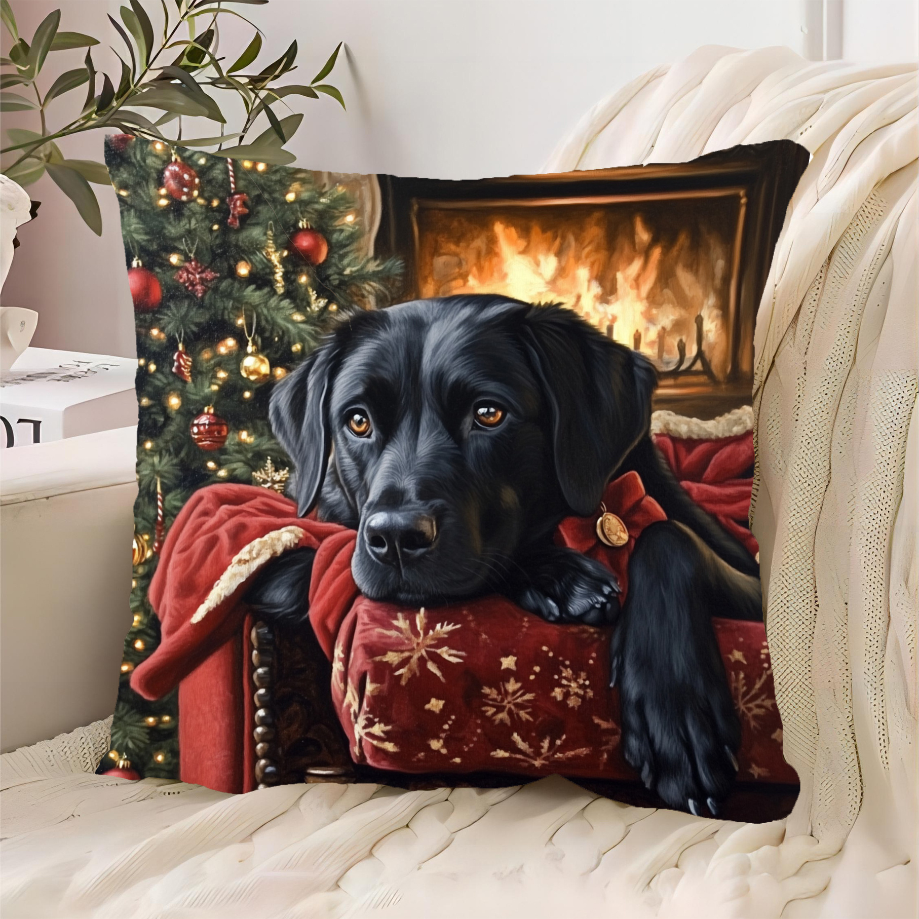 

Lab Christmas 18" X 18" - , Zippered Polyester For Sofa, , , Decor -