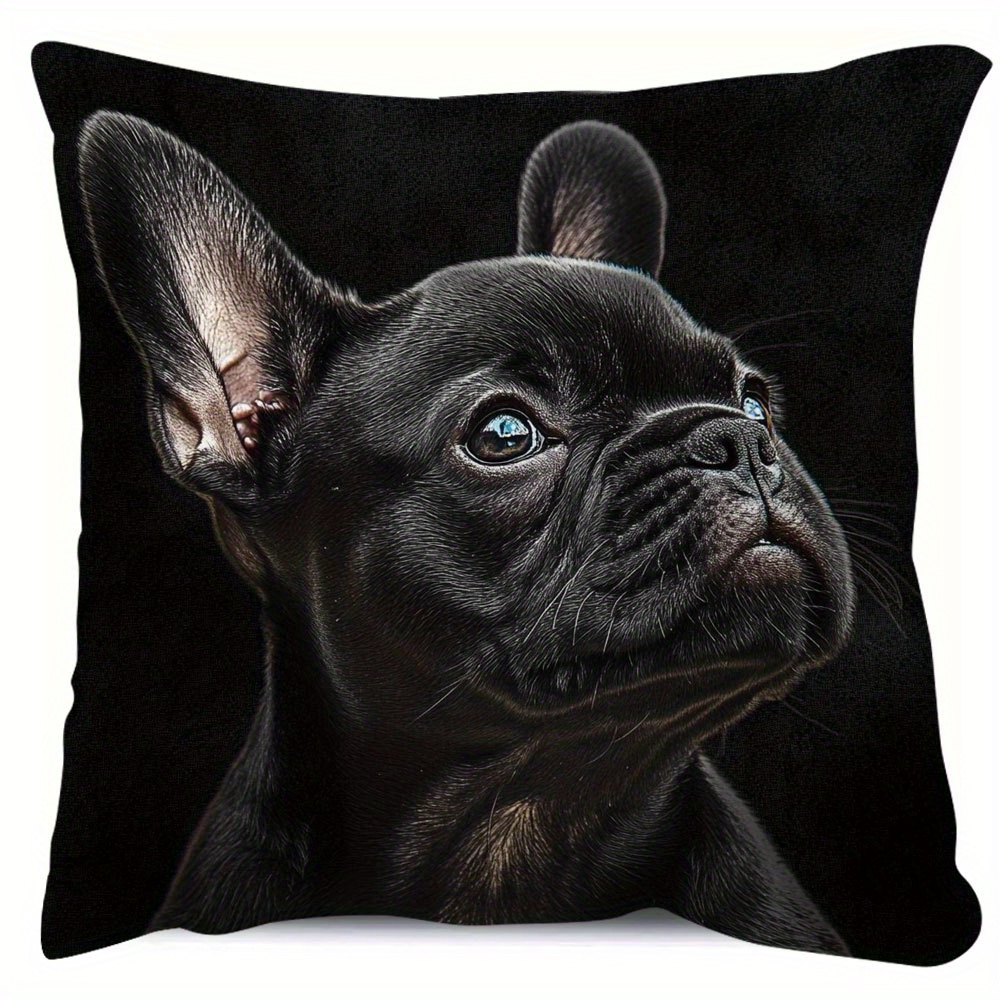 

Adorable Canine, French 18x18" Pillowcase - Double-sided, & For And Bedroom Decor, Washable