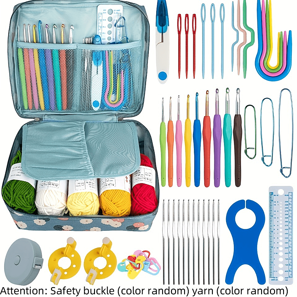 

Complete Crochet & Knit Kit With Multiple Tools And Accessories - Diy Craft Set For Sewing, Knitting, And Crocheting, Yarn Crochet