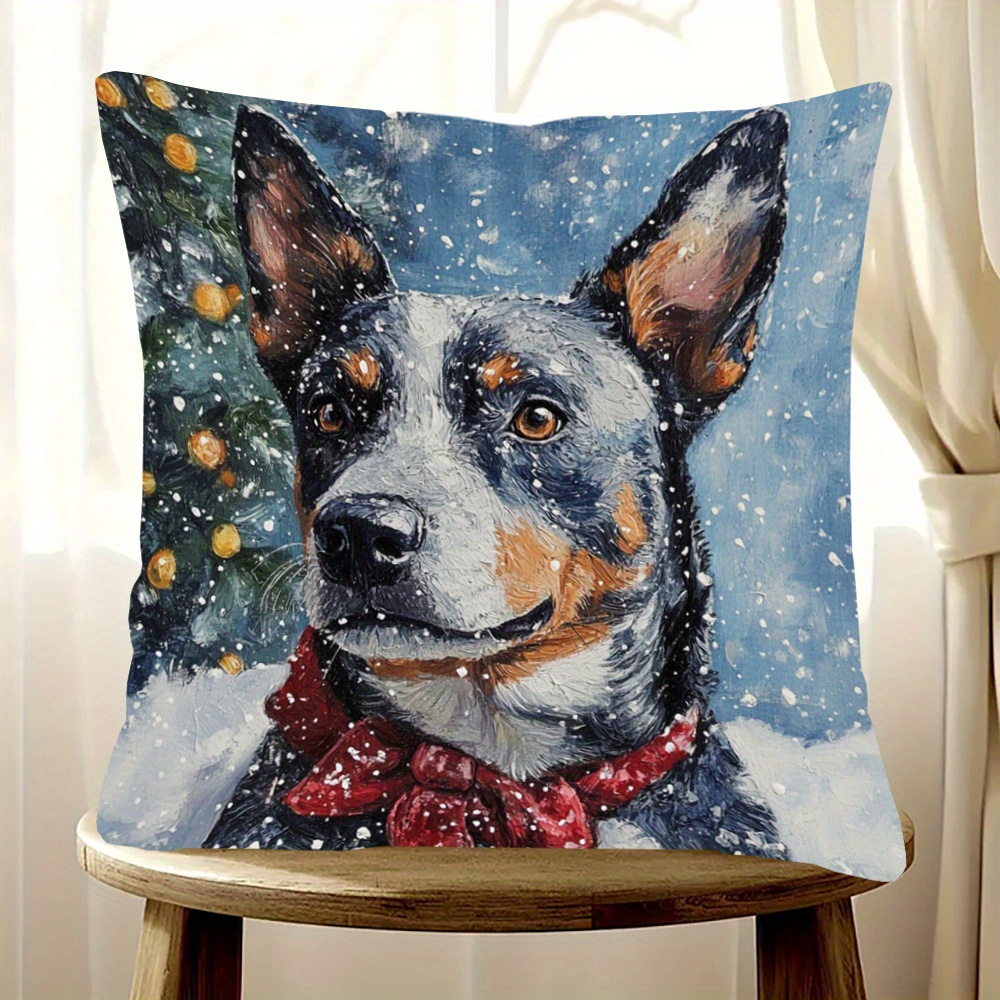 

Dog Christmas 18x18" - Double-, , Zip , - For Decor