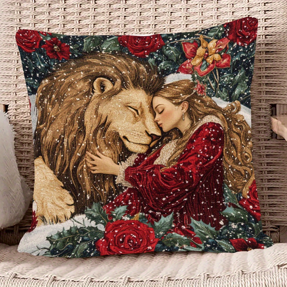 

& - Housse de Coussin en Double de 18x18 Pouces, Housse de Coussin en Zippée Décoration de et Chambre