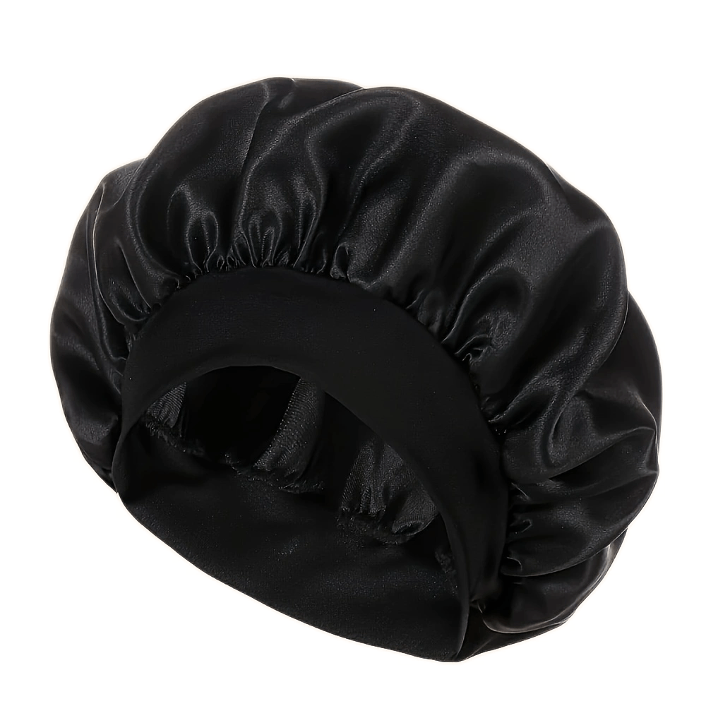 TEMU Gorro de dormir de satén de color sólido, gorro de dormir unisex, cuidado y del cabello, banda elástica de elasticidad, adecuado para la mayoría