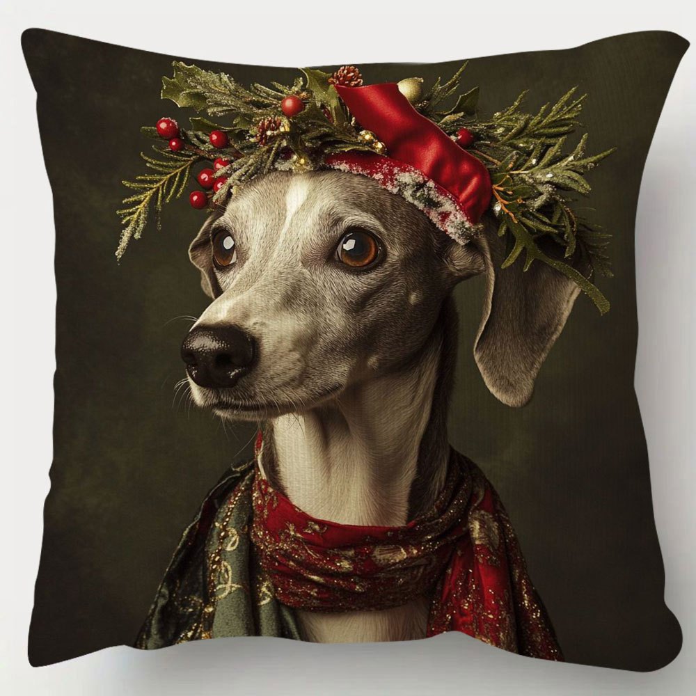 

Housse de Coussin de en 18x18 Pouces - Double de Galgo Italien, Fermeture Éclair, Lavable en Décoration de & Chambre