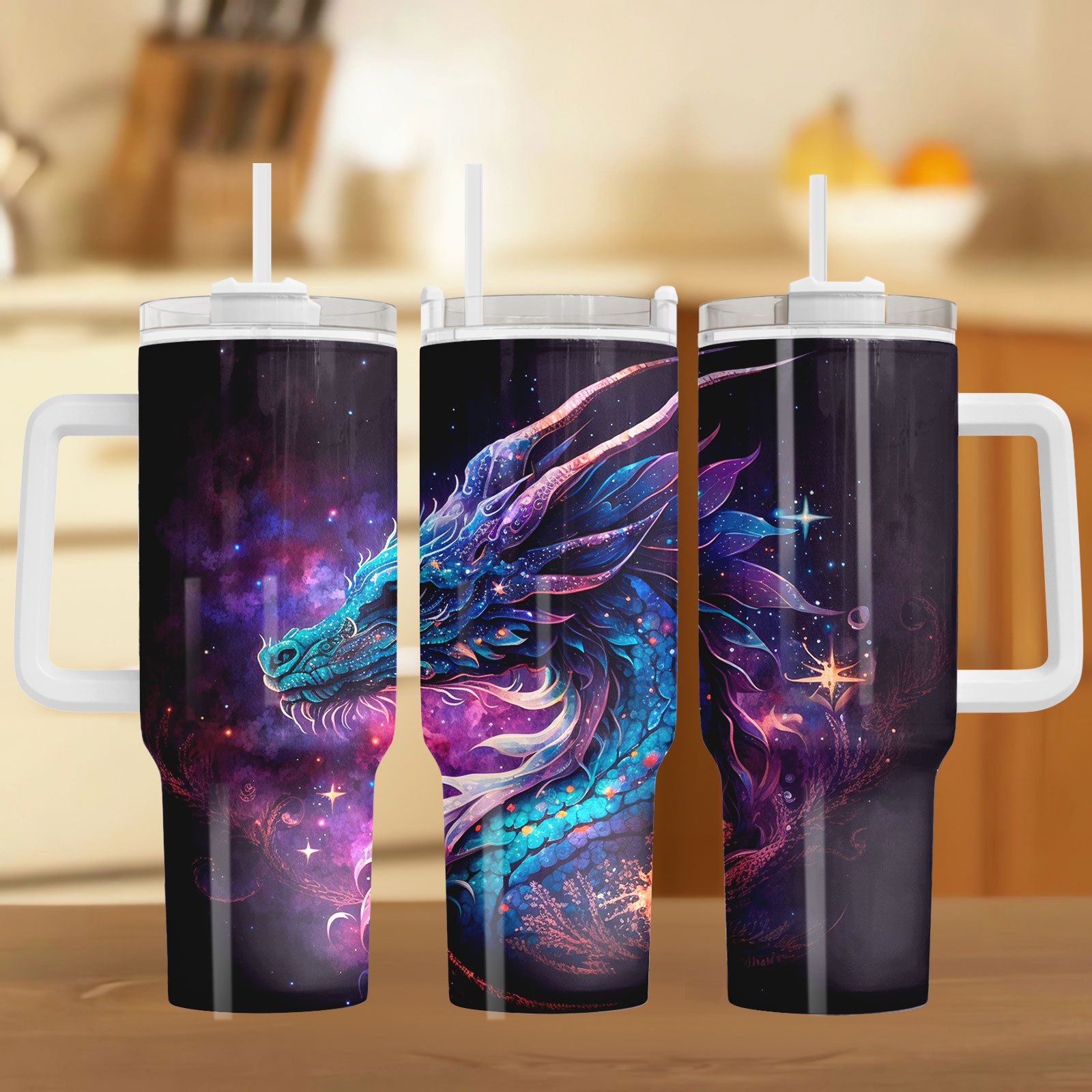 1 stück 40oz edelstahl becher strohhalm griff kreative
