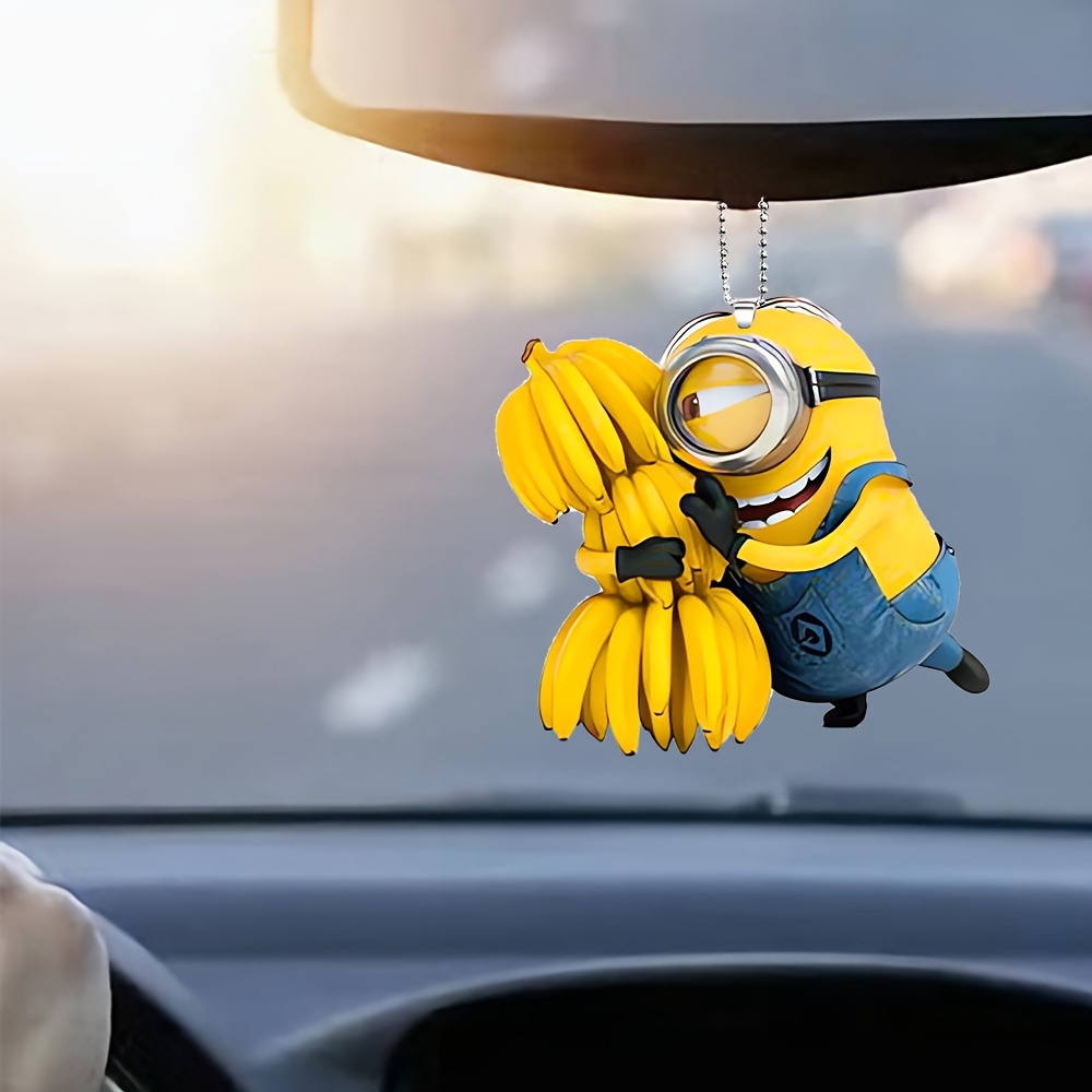 

1pc Love Banana Minions - Suitable For Car Mirrors, Key Chains, Green Christmas Decorations, For Minions Lovers