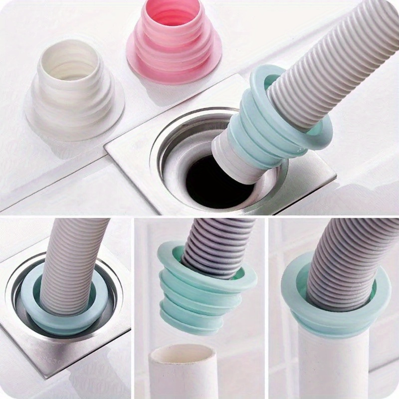 

Flexible Plastic Drain Pipe Seal, Suitable For Washing Machine And Kitchen/bathroom Use - No Power Required