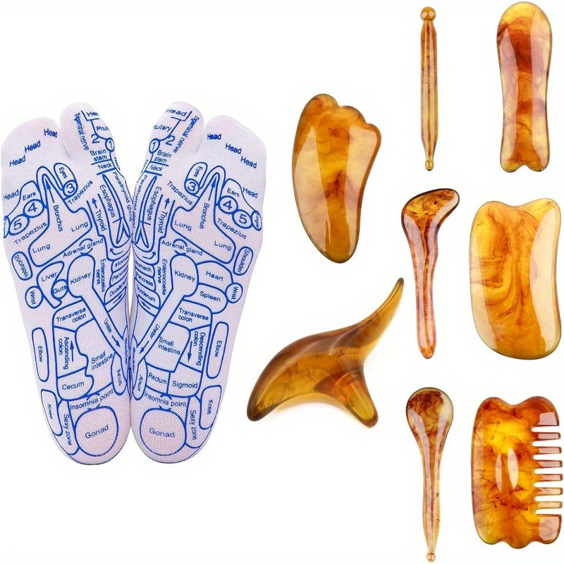 Image of Acupressure Massage Socks With Amethyst Stones - Enhance Your Foot Health And Well-being