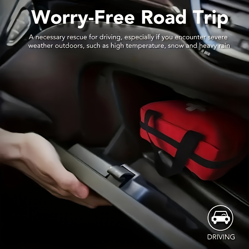 small large portable first aid kit including professional scissors and tweezers specifically designed for camping hiking hunting and all types of outdoor activities   with essential first aid supplies like bandages gauze Product details 1