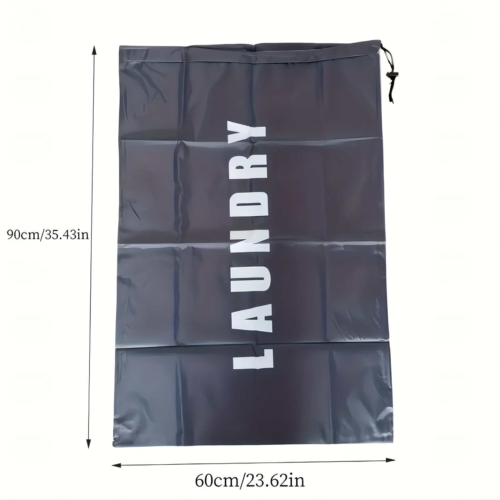 1pc large waterproof drawstring laundry bag foldable storage laundry bag anti tear dustproof clothes storage bag machine washable storage bag   home storage supplies details 0