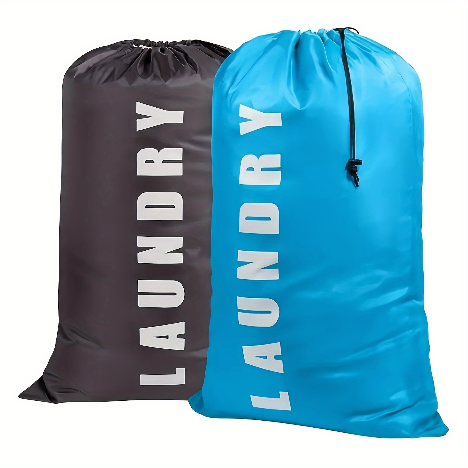 1pc large waterproof drawstring laundry bag foldable storage laundry bag anti tear dustproof clothes storage bag machine washable storage bag   home storage supplies details 1