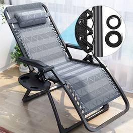 4 stück universal-ersatz-gummibänder für -stuhl, liegestuhl und lounge-stuhl - schwarz
