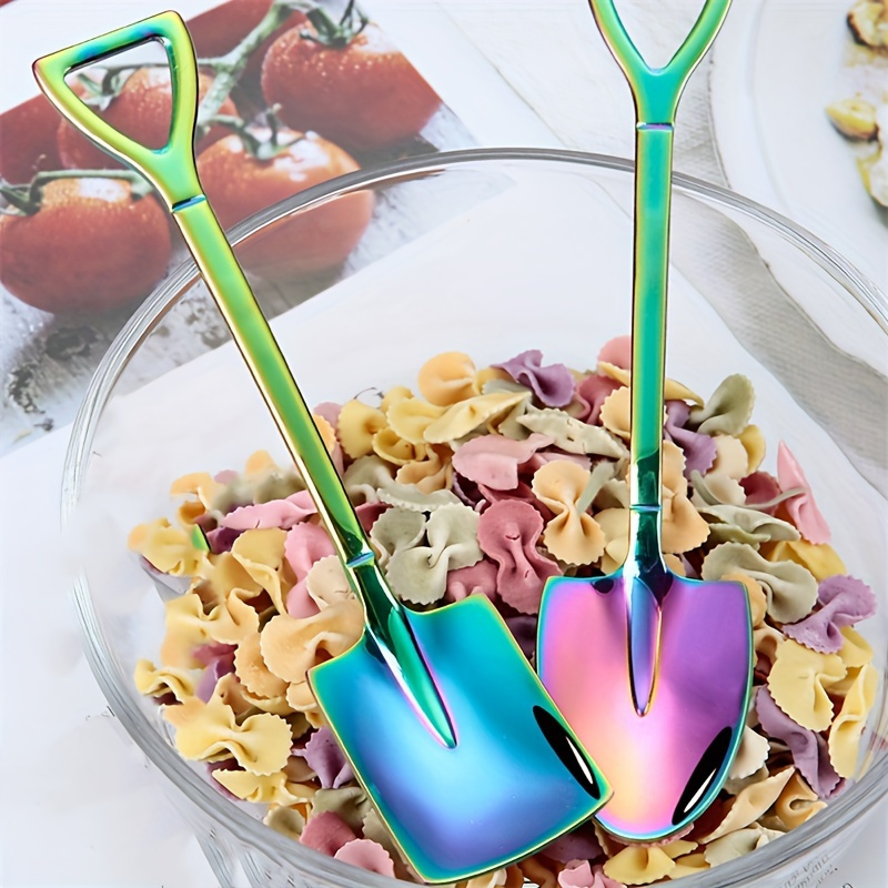 stainless steel mini   8 piece novelty dessert   ice cream spoons for kitchen restaurant apartment dining quirky tool gadget sets no power required details 3