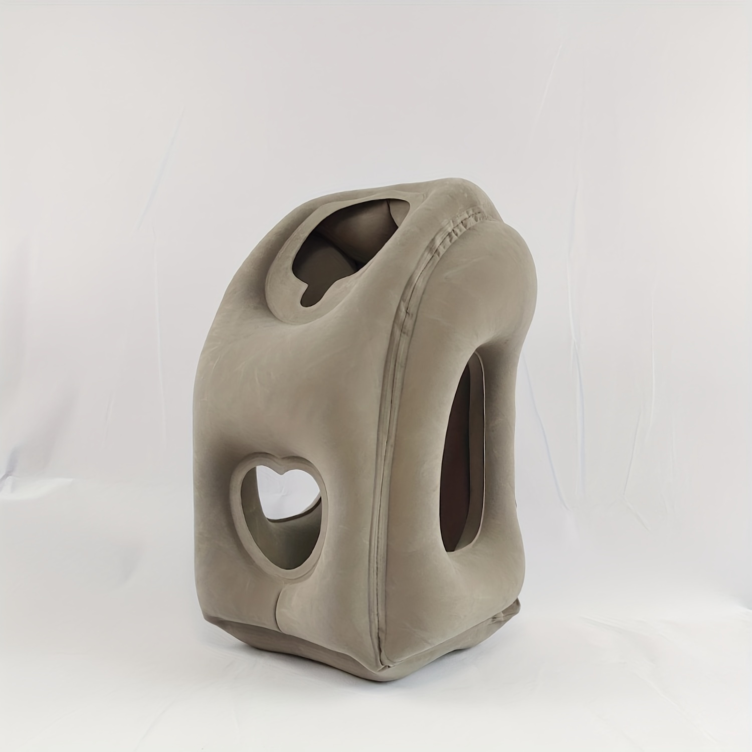 blue inflatable travel pillow for long flights high speed trains office and car rest ergonomic pvc flocked airplane sleeping cushion portable and lightweight ideal for camping and hiking Product details 14