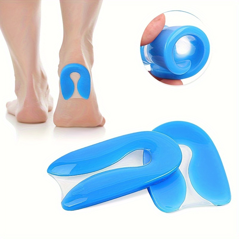 

Silicone U-shaped Heel Pads: 2 Pieces Orthopedic Shock Absorbers For Bone Spurs, Non-slip Comfort Insoles For All-day Wear