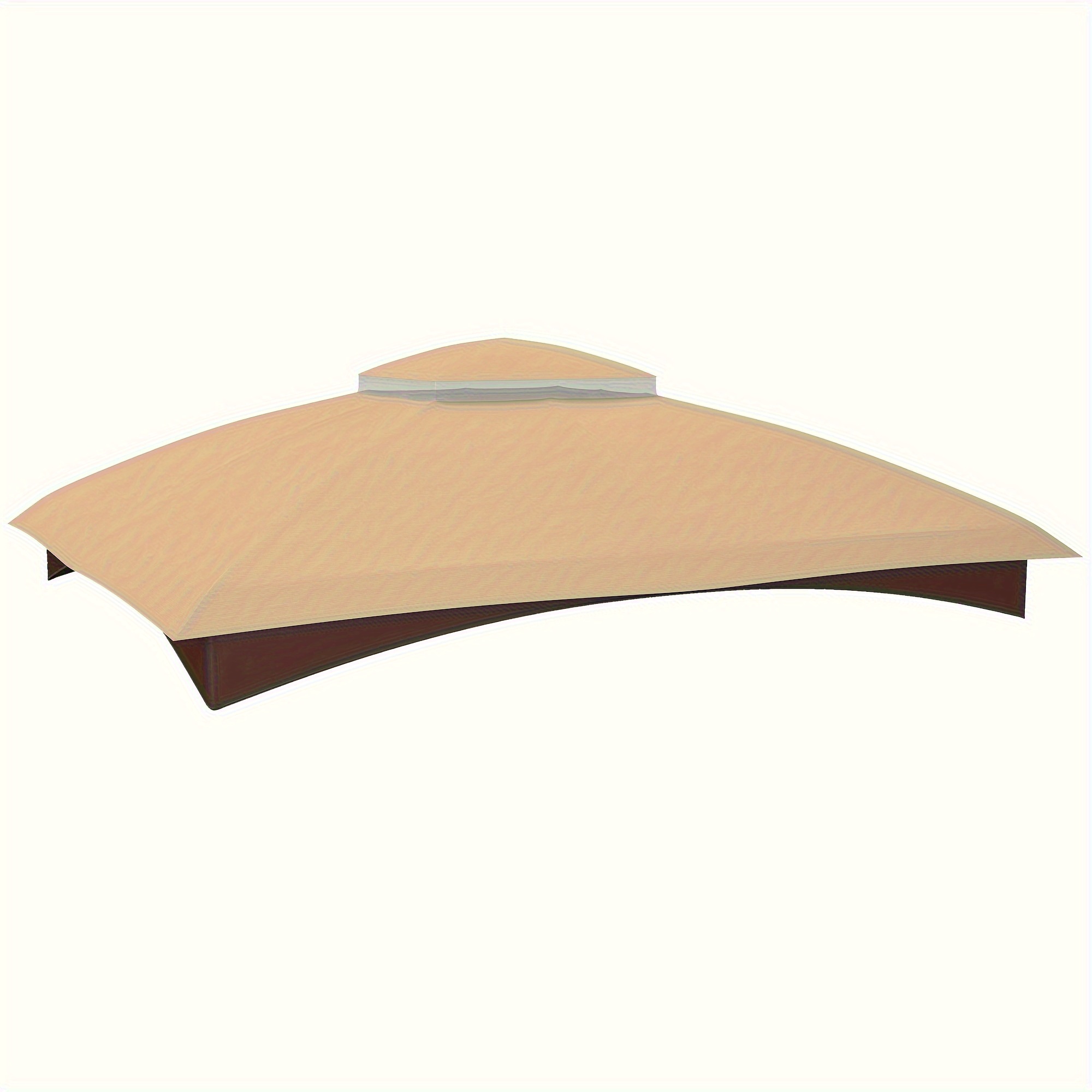 

10' X 12' Gazebo Canopy Replacement, 2-tier Outdoor Gazebo Cover Top Roof With Drainage Holes, (top Only), Beige