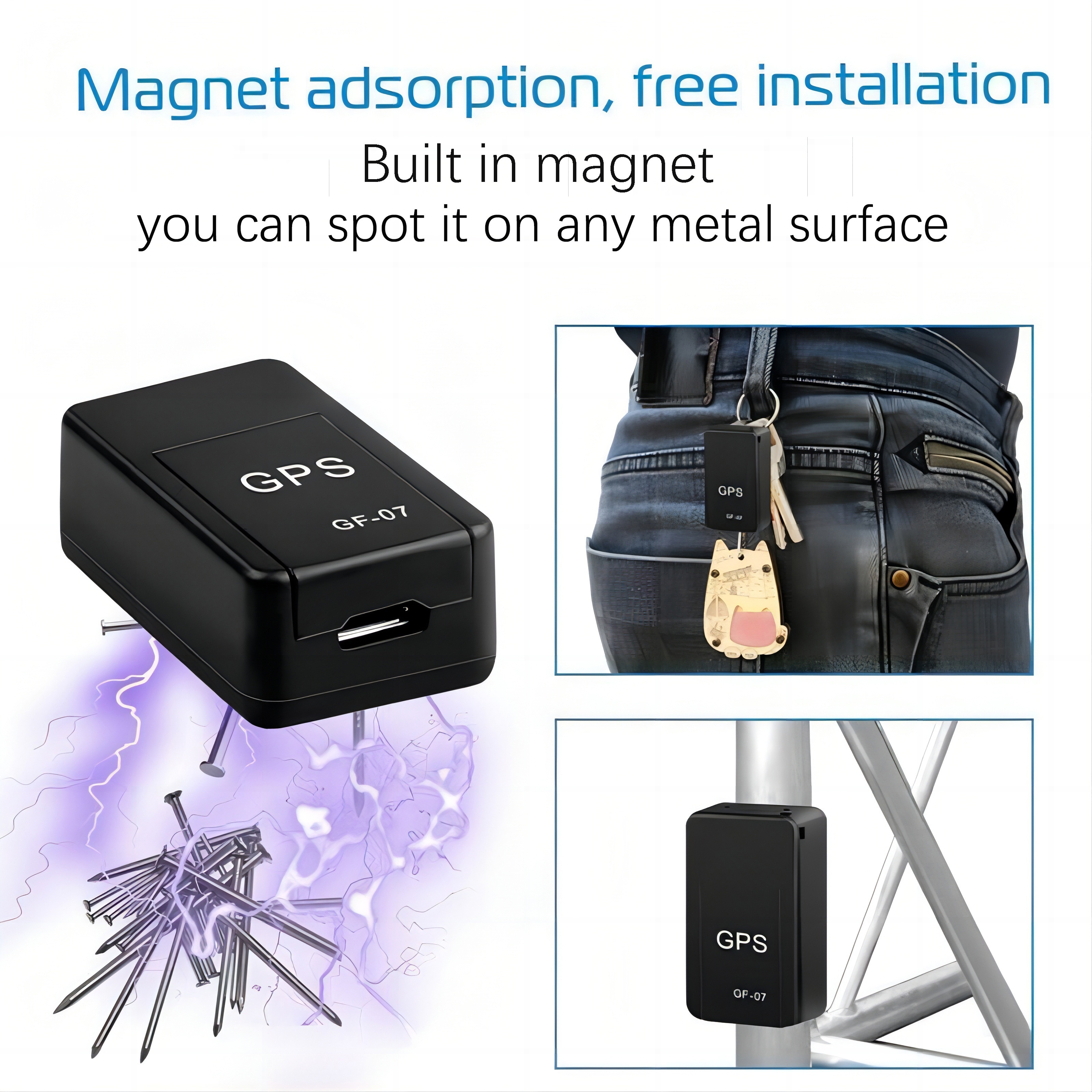 gps locator gf07 mini tracking remote vehicle positioning mobile phone recording hearing loss prevention device long standby details 1