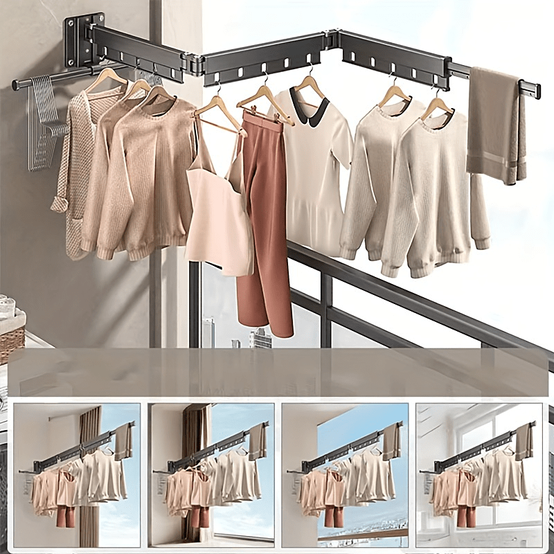 Wall Mounted Expanding Clothes Rail 8785 Clothes Rail Rack Clothes