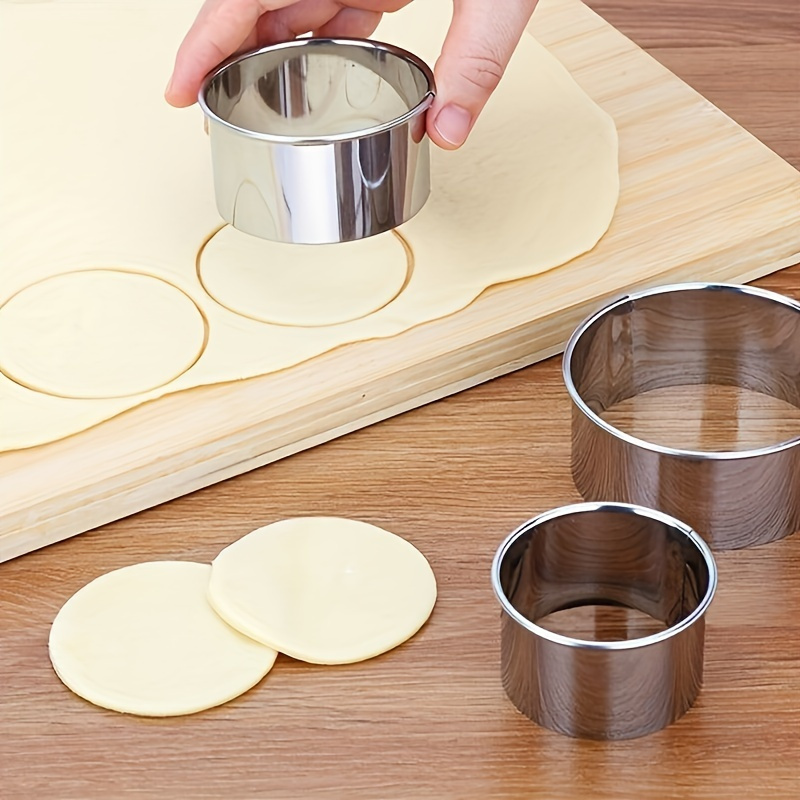 

3pcs/set Stainless Steel Dumpling Mold - Making Dumplings, Cakes, Cookies, And Pastries - Gadget For Home And Restaurant Use