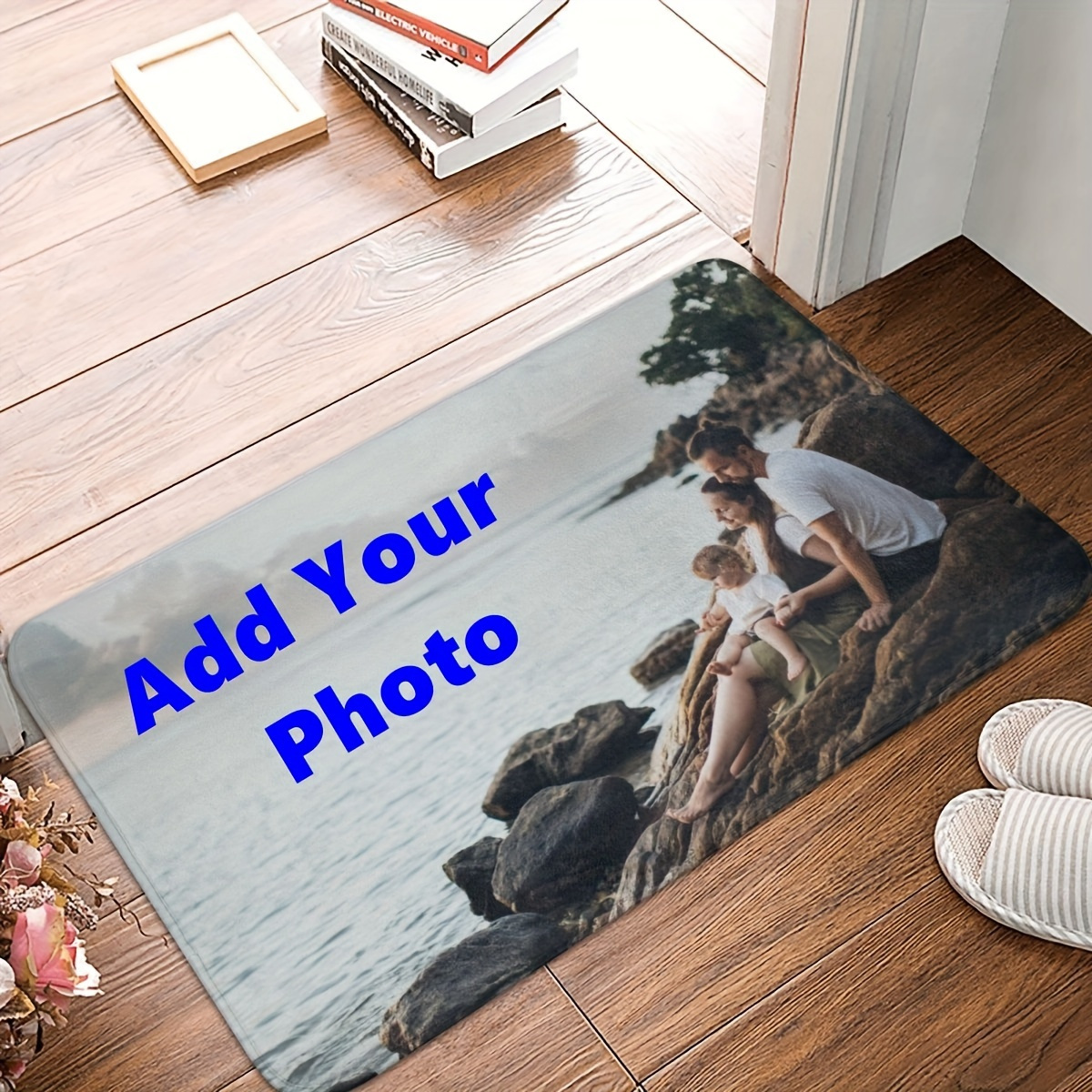 

Personalized Photo Door Mat 15.7x23.6" - Custom Family Moments, Perfect For Indoor/outdoor Use, Farmhouse Decor, Weddings, Housewarmings - Machine Washable Polyester